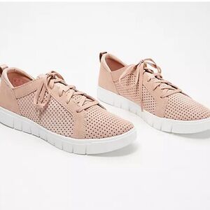 RYKA Women’s Haiku Blush Pink Perforated Suede Lace Up Sneakers  Size 8.5